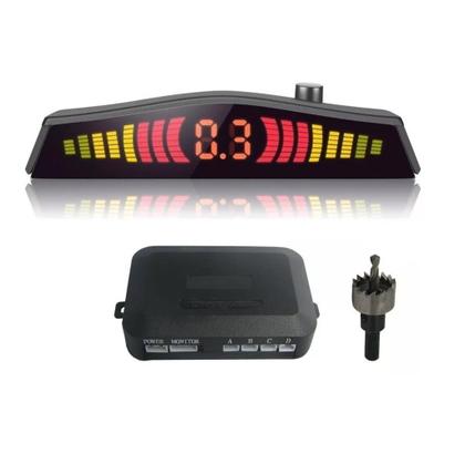 Imagem de Kit 6 Sensor Estacionamento Ré c/ display Preto 22mm + serra copo