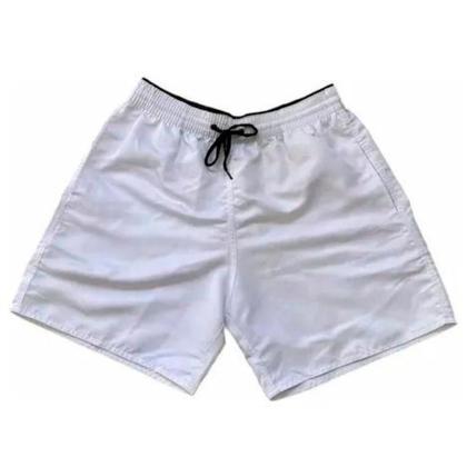 Imagem de Kit 6 Short Liso Moda Praia Tactel Bermuda Com Bolsos Verão Relaxado