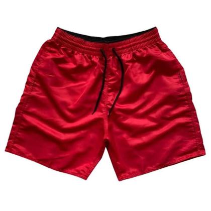 Imagem de Kit 6 Short Liso Moda Praia Tactel Bermuda Com Bolsos Verão Relaxado