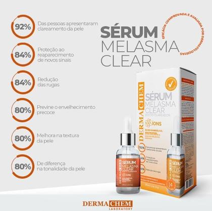 Imagem de Kit 6 skin care melasma clear clareador dermachem