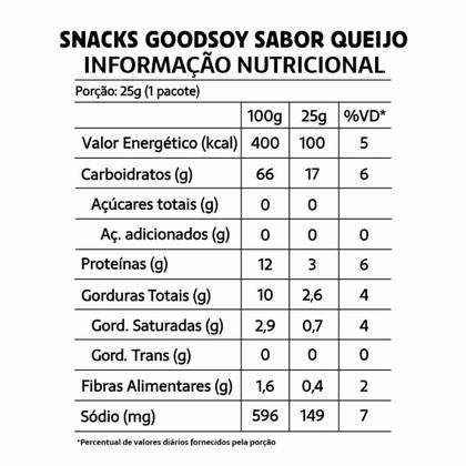Imagem de Kit 6 snacks assado requeijão saboroso sem transgenicos 25g goodsoy