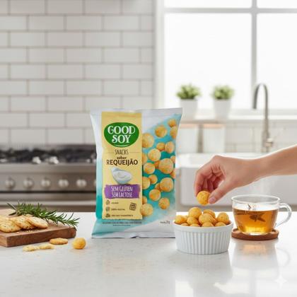 Imagem de Kit 6 snacks assado requeijão saboroso sem transgenicos 25g goodsoy