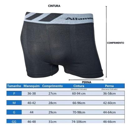 Imagem de Kit 6 Sortida Cuecas Masculina Sem Elástico Dry Fit Academia Boxer Adulto Poliester