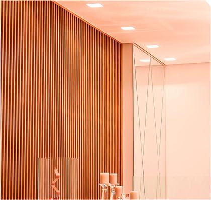 Imagem de Kit 6 Spot Embutir MR11 Recuado Quadrado Preto + Lamp BF