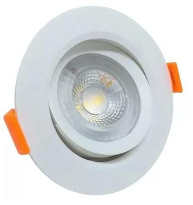 Imagem de Kit 6 Spot Led 7w Redondo Embutir Direcionável Cor Branco Frio 110v/220v