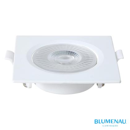 Imagem de Kit 6 Spot Led Quadrado Embutir 3w Branco Quente 3000K Amarelo