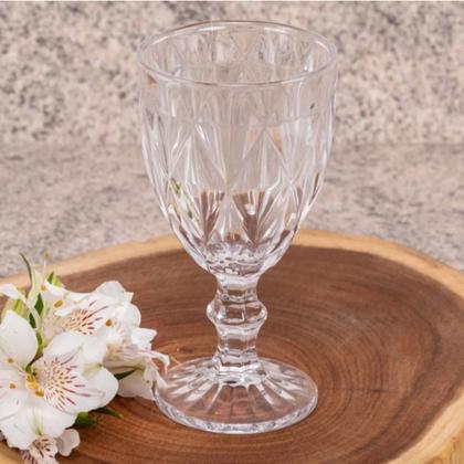 Imagem de Kit 6 Taças de Vidro Para Água Vinho Suco Diamond 315ml C998