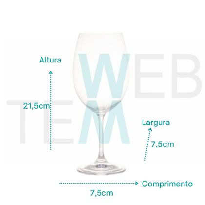 Imagem de Kit 6 Taças de Vinho Gin Cerveja Cristal Ecológico Lyor