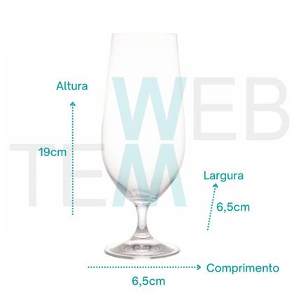 Imagem de Kit 6 Taças de Vinho Gin Cerveja Cristal Ecológico Lyor