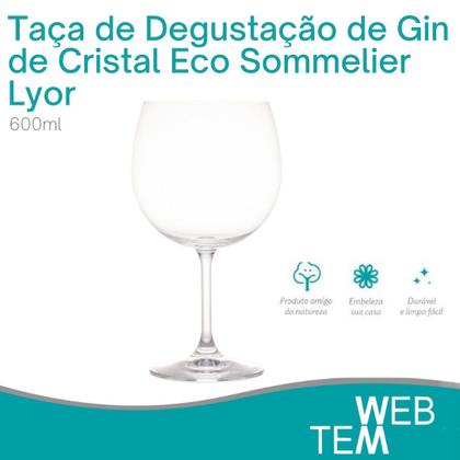 Imagem de Kit 6 Taças de Vinho Gin Champanhe Cristal Ecológico Lyor