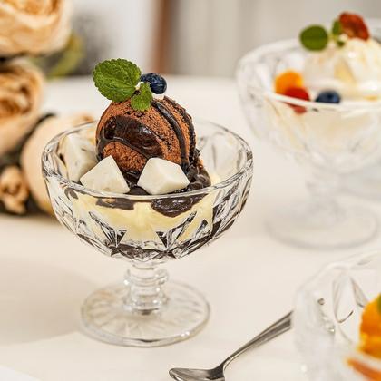 Imagem de Kit 6 Taças Sobremesa Elegante Diamante 335mL Transparente