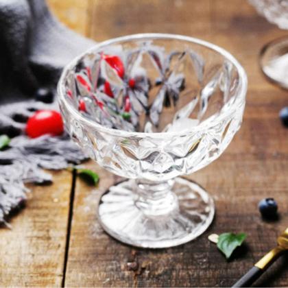 Imagem de Kit 6 Taças Sobremesa Elegante Diamante 335mL Transparente