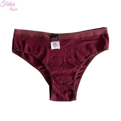 Imagem de Kit 6 Tangas Calcinhas 100% algodão Tangão Cotton Faber