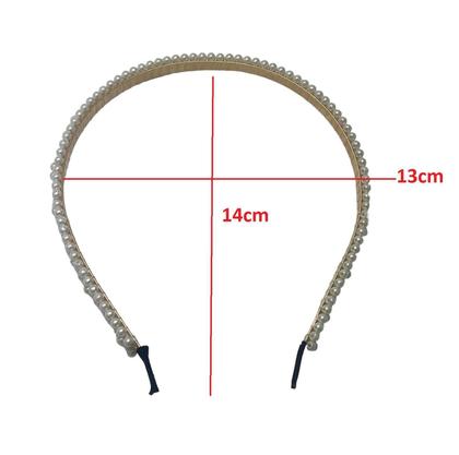 Imagem de Kit 6 Tiaras Arco Pérola Acessório Para Penteados 14Cm