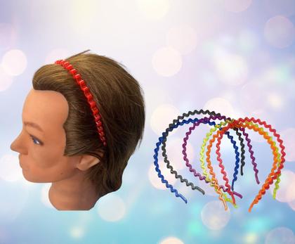 Imagem de Kit 6 Tiaras Arco Zig Zag Colorido Com Glitter Fantasia