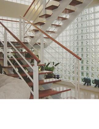 Imagem de Kit 6 Tijolos Bloco De Vidro Estrelas 19X19X8 Tradestar