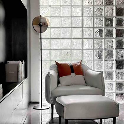 Imagem de Kit 6 Tijolos Bloco De Vidro Ondulado 19x19x8 Tradestar