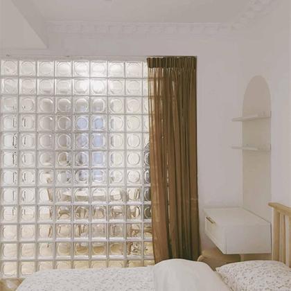 Imagem de Kit 6 Tijolos Bloco De Vidro Ondulado 19X19X8 Tradestar