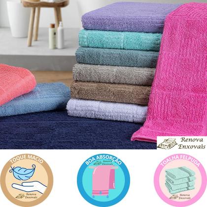 Imagem de Kit 6 Toalha De Piso Para Banheiro Geométrico Jogo Toalhas Saída De Box Tapete Banho Atoalhado Para Pés 100 Algodão 44 X 65 Cm Renova Enxovais