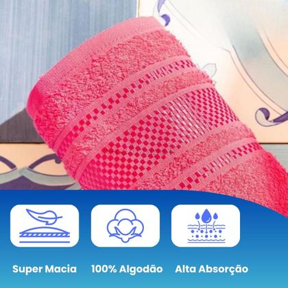 Imagem de Kit 6 Toalhas Banhão Gigante Diamante - 500 Gramas - 165cm x 80cm