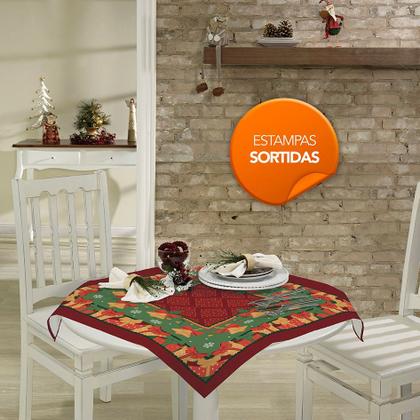 Imagem de Kit 6 Toalhas Chá Centro de Mesa Natal 75cm Algodão Lepper