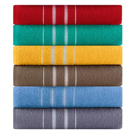 Imagem de Kit 6 Toalhas De Banho Teka Escala Cores Sortidas 280 gm 100 Algodão