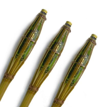 Imagem de Kit 6 Tochas De Bambu Iluminação Decoração Luau Festa 130cm