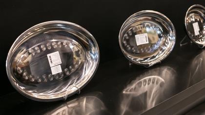 Imagem de Kit 6 travessa oval inox funda 30cm antideslizante