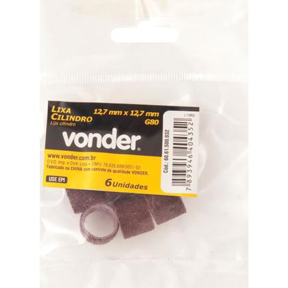 Imagem de Kit 6 Tubo de Lixa 12.7mm para Micro Retífica G80 - Vonder