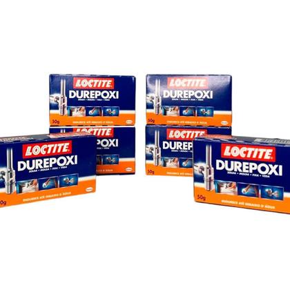 Imagem de Kit 6 Unidades Durepoxi Adesivo Massa 50G Solda Fixa Veda