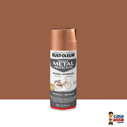 Imagem de Kit 6 unidaes - tinta spray rust oleum anti ferrugem protection metálico ouro rosa
