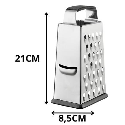 Imagem de Kit 6 Utensílio Amassador Batata e Alho Ralador N7 Descascador Inox Espremedor Inox Colher de Suco