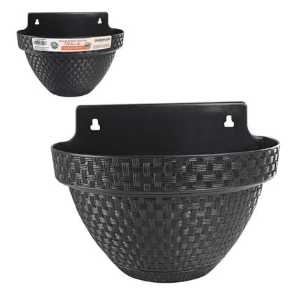 Imagem de Kit 6 Vasos De Parede  Meia Lua Jardim Vertical Horta - Rattan 3 litros