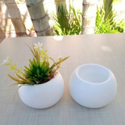 Imagem de Kit 6 Vasos Decorativo Cachepot Redondo p/ Plantas e Flores