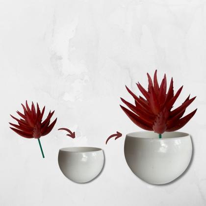 Imagem de Kit 6 Vasos Decorativo Cachepot Redondo p/ Plantas e Flores