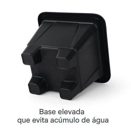 Imagem de Kit 6 Vasos P Quadrados de Plástico com Pézinho 1,9 Litros