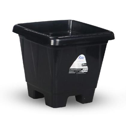 Imagem de Kit 6 Vasos P Quadrados de Plástico com Pézinho 1,9 Litros