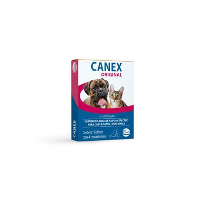 Imagem de Kit 6 Vermífugo Canex Original Cães 10kg 4 Comprimidos Ceva