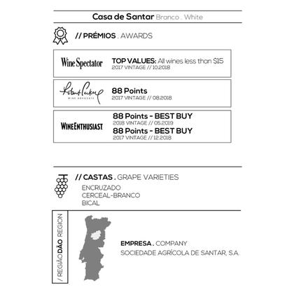 Imagem de KIT 6 Vinho Português Casa de Santar Branco, 6x750ml
