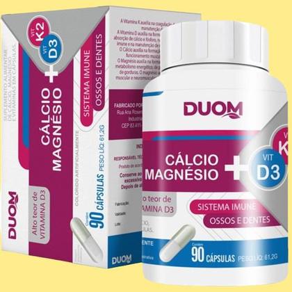Imagem de Kit 6 Vitamina Suplemento Cálcio Mg K2 D3 90 Cps - Duom