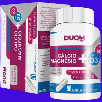 Imagem de Kit 6 Vitamina Suplemento Cálcio Mg K2 D3 90 Cps - Duom