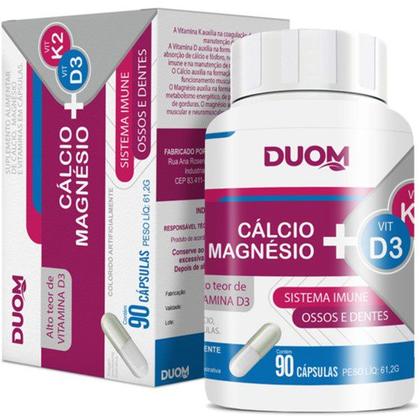Imagem de Kit 6 Vitamina Suplemento Cálcio Mg K2 D3 90 Cps - Duom