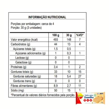 Imagem de Kit 6 wafer diet stevia zero açucar baunilha 115g lowçucar