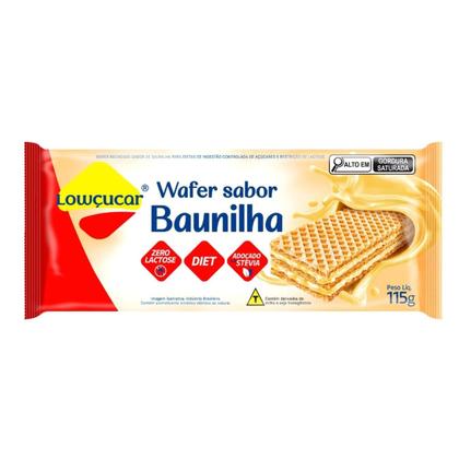 Imagem de Kit 6 wafer diet stevia zero açucar baunilha 115g lowçucar