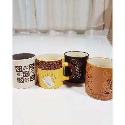 Imagem de kit 6 Xícara de Cerâmica café 110ml chá cappuccino