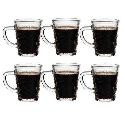 Imagem de Kit 6 Xícaras Caneca Café Expresso Estampa Coffee Vidro