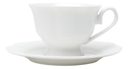Imagem de Kit 6 Xícaras Chá Porcelana C/pires Maldivas Branco 180ml