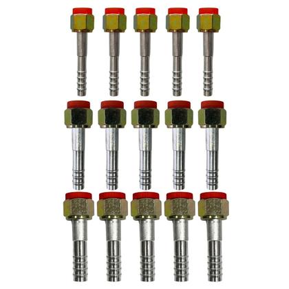 Imagem de Kit 60 Conexões Ar Cond Oring Fêmea 6mm 8mm 10mm Alumínio