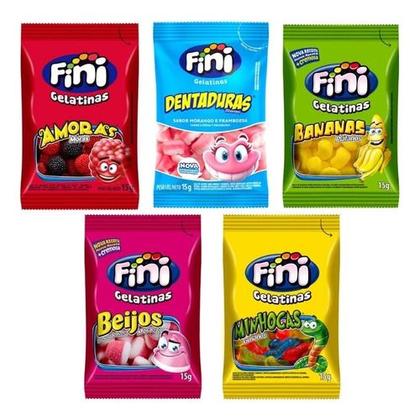 Imagem de Kit 60 Fini Bala De Gelatina Sabores Sortidos