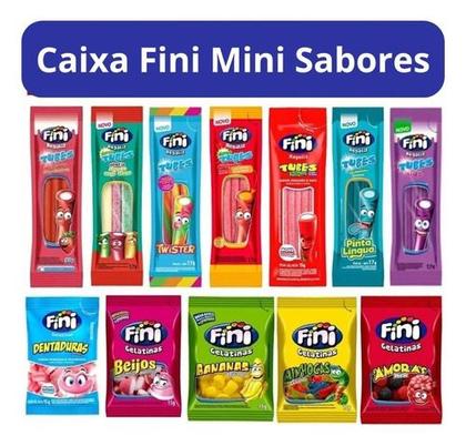 Imagem de Kit 60 Fini Bala De Gelatina Sabores Sortidos